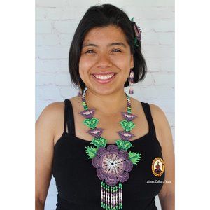 Beaded Mexican Necklace, Huichol Necklace, Mexican Necklace, Mexican Jewelry, Me